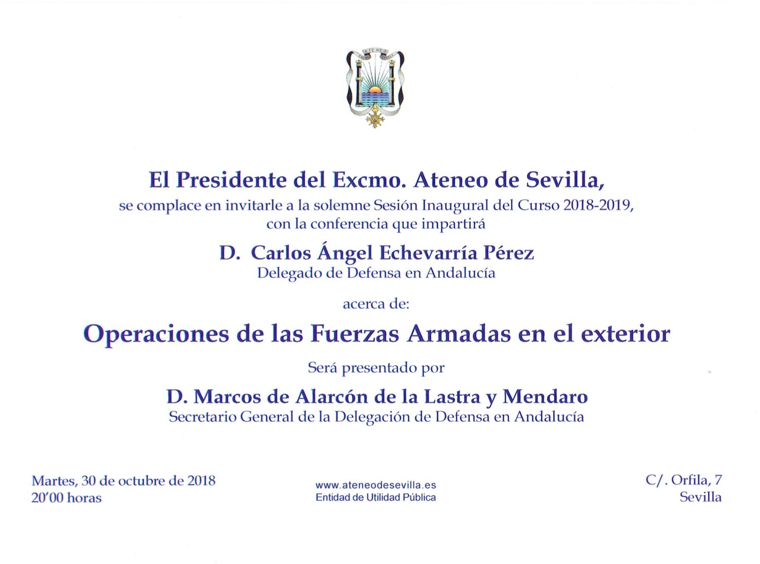 Apertura de Curso 30 oct